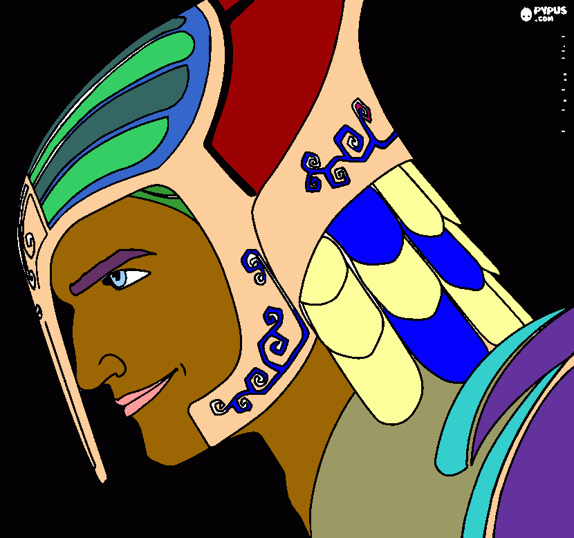 warrior coloring page