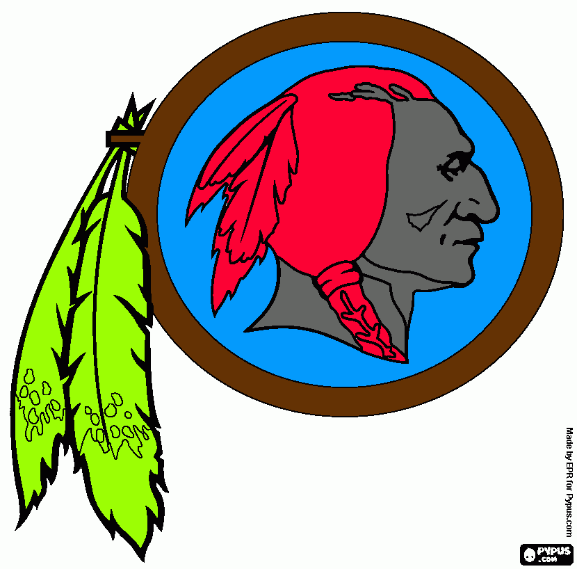 washington redskins coloring page