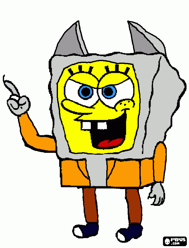 WereSponge coloring page