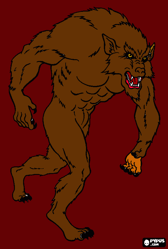 werewolf i have become coloring page