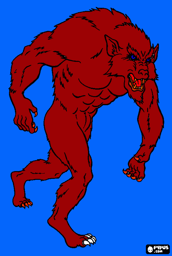 werewolf coloring page