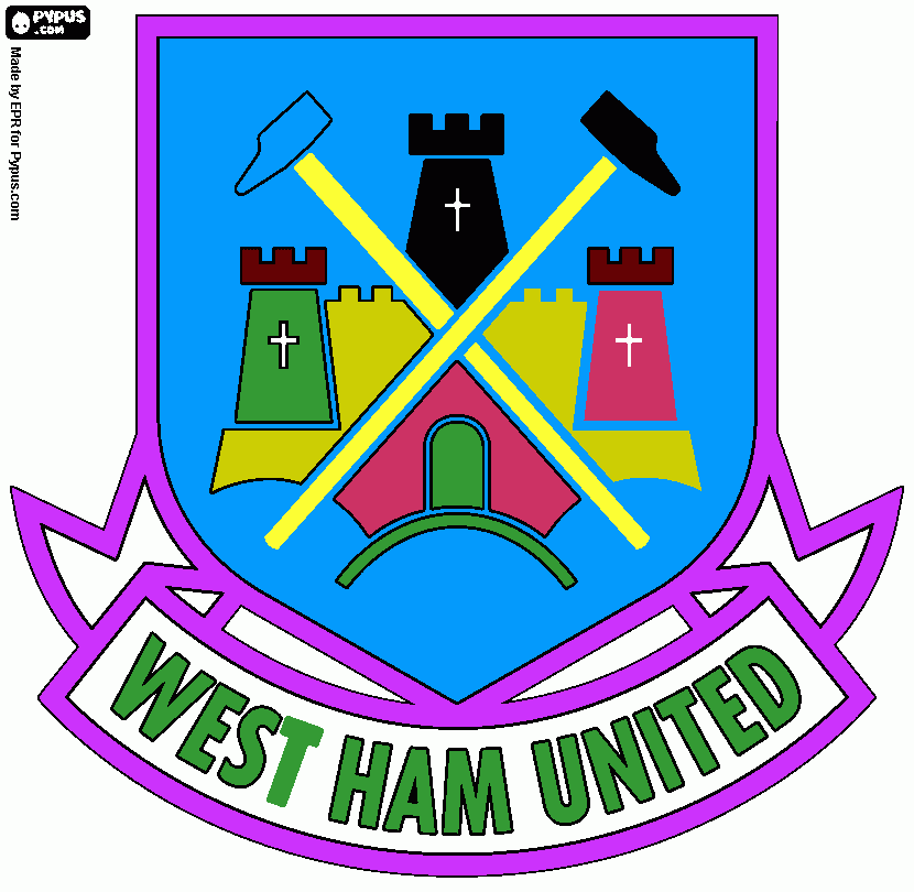 West Ham coloring page