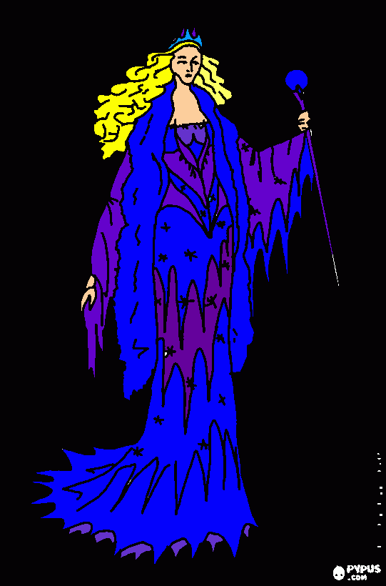 white witch coloring page