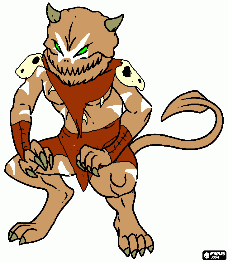 wild jungle warrior coloring page