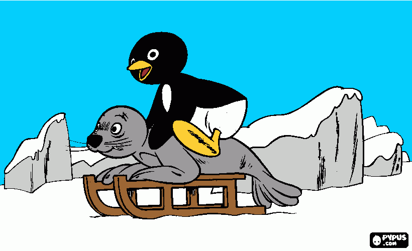 williams Pingu coloring page