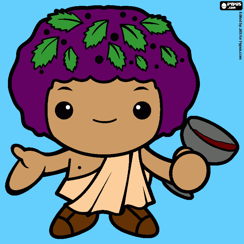Wine-o coloring page