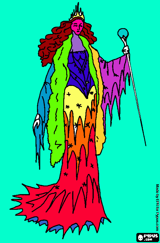 witch narnia coloring page