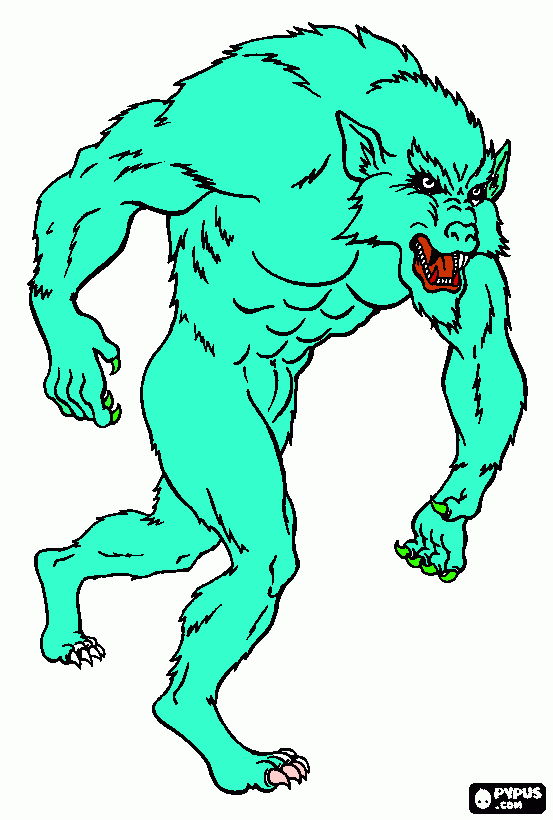 wolfman coloring page