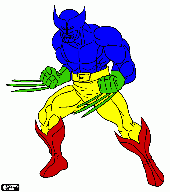 Wolverine is a mutant superhero and one of the X-Men  coloring page