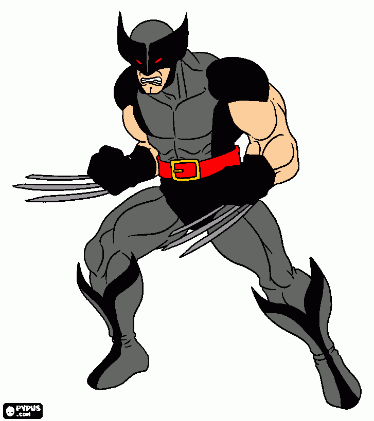 wolverine xforce coloring page