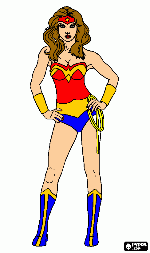 wonderwoman coloring page