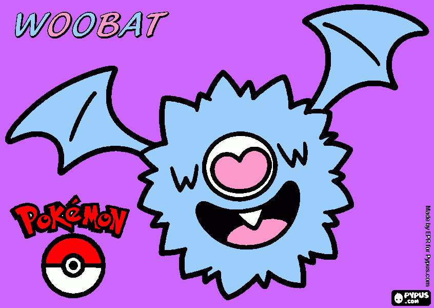 woobat coloring page