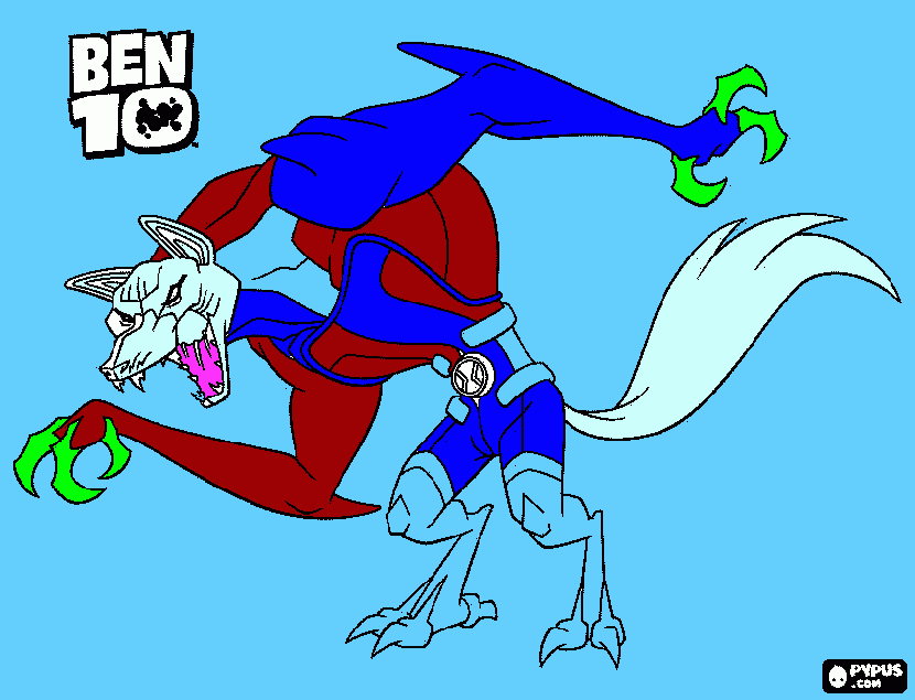 x    wolf coloring page