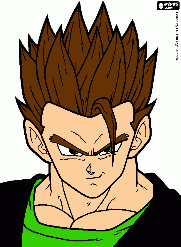 Xander- Gohan Powered coloring page