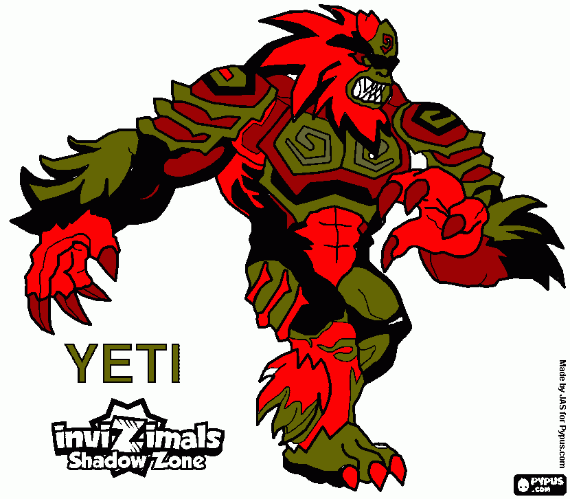 yeti coloring page