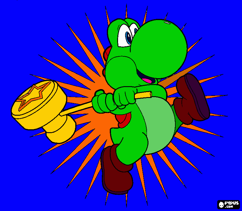 yoshi coloring page