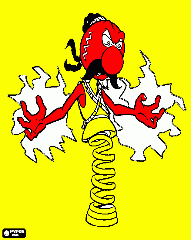 ZeeBad disguised as Zebedee coloring page