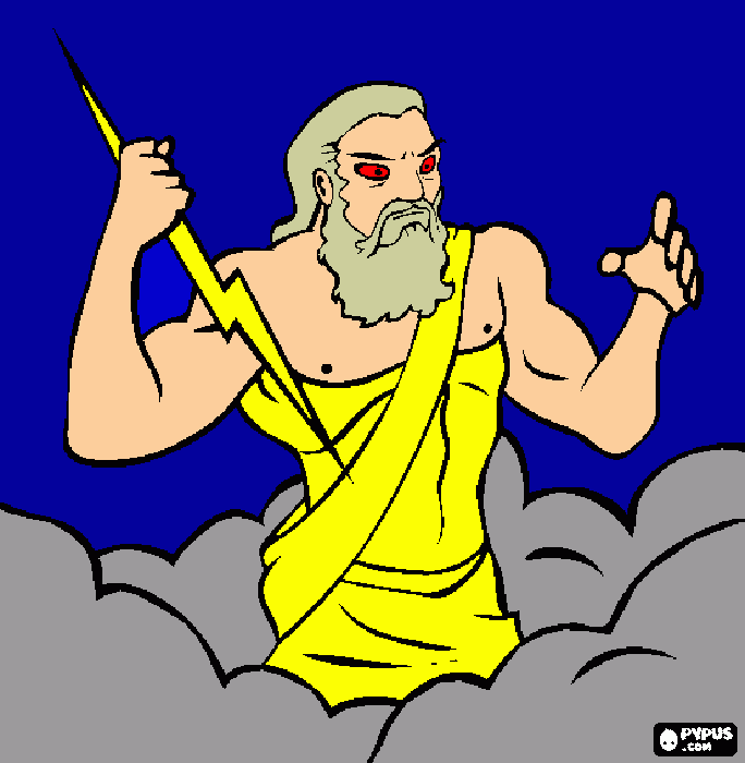 ZEUS BOSS coloring page