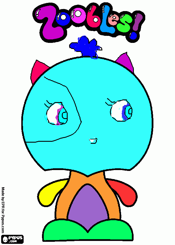 zooble toto coloring page