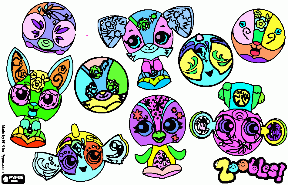 zooble coloring page