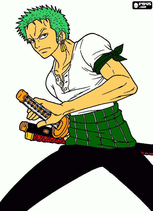 zoro duhhhhh coloring page