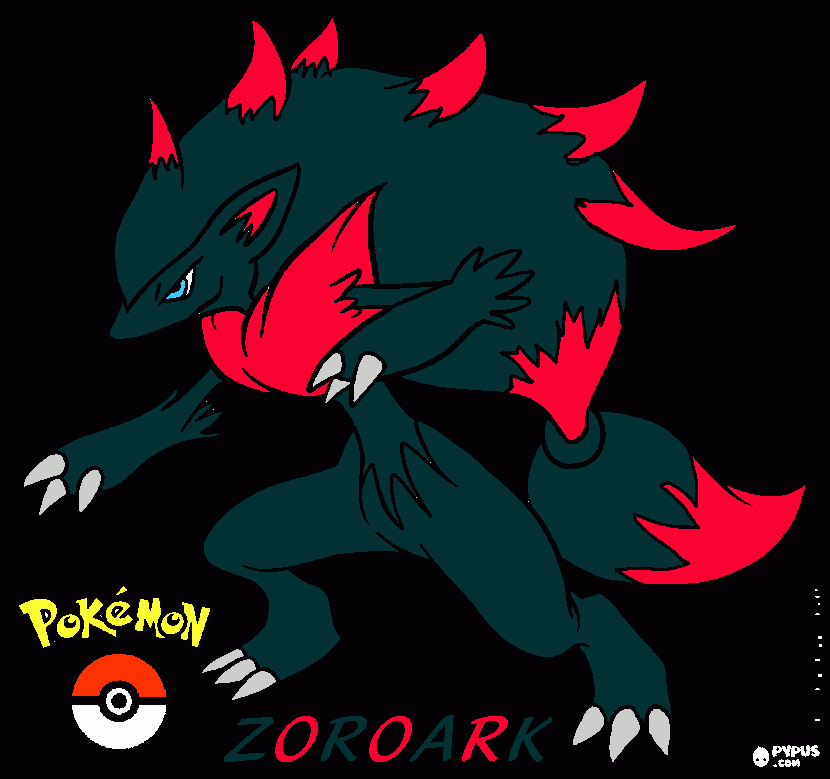zoroark coloring page