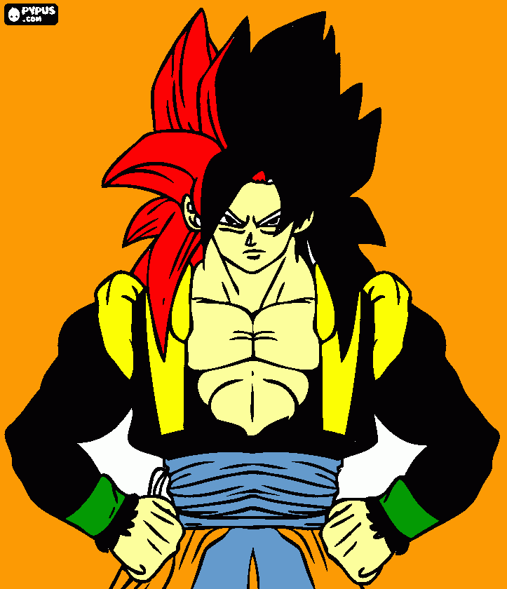 Zreg SSJ 4 coloring page