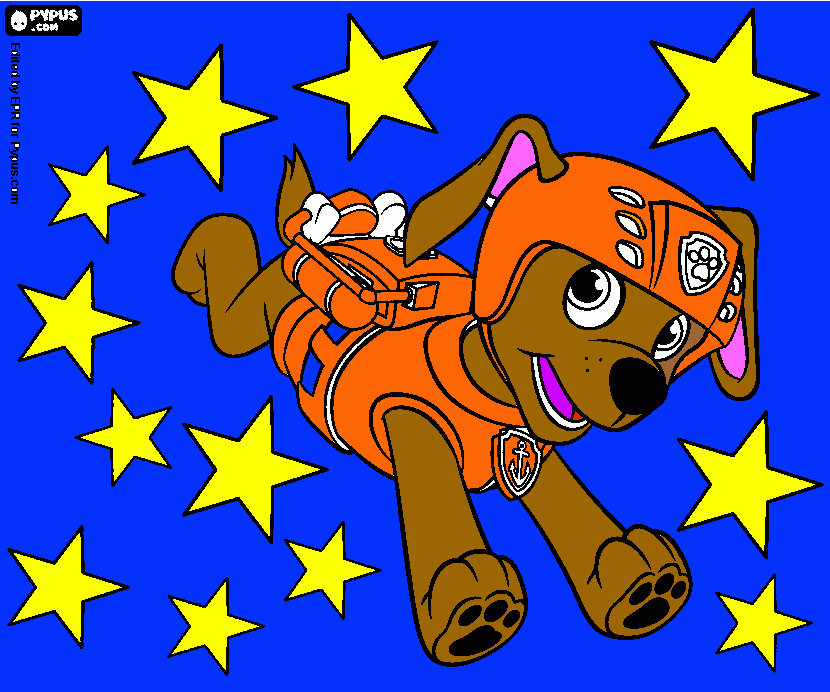 ZUMA COLORED PAGE coloring page