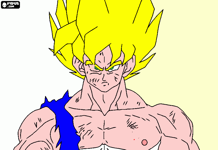 žuta kosa , zelenkaste oči žute obrve coloring page