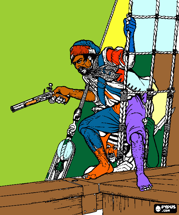 мой рисунок пират coloring page
