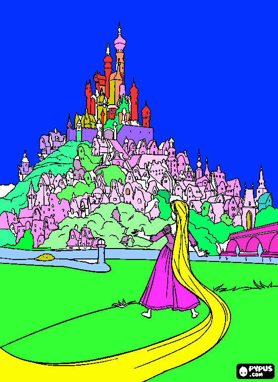 рапунцль coloring page