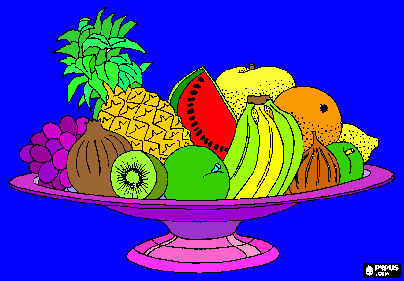 水果 coloring page
