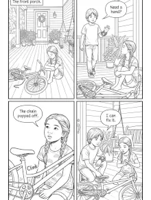 Example page from the colouring book