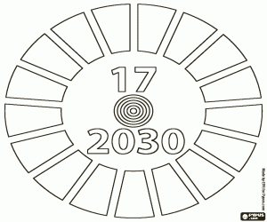 17 Sustainable Development Goals coloring page