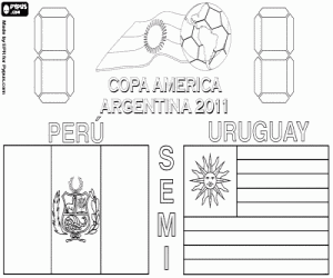 1st semifinal Copa America 2011 coloring page