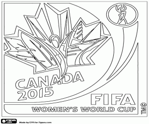 2015 FIFA Women's World Cup logo coloring page
