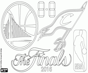 The 2016 NBA Finals coloring page