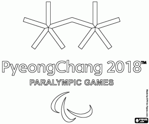 2018 Winter Paralympics logo coloring page
