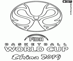 2019 FIBA Basketball World Cup Logo coloring page