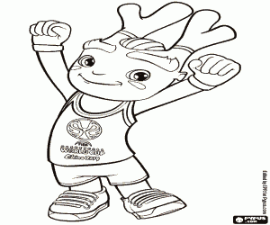 2019 FIBA World Cup mascot coloring page