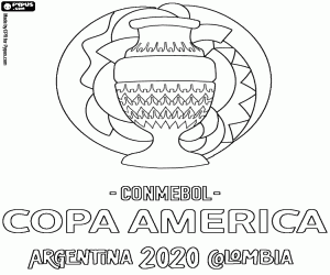 2020-2021 Copa America logo coloring page