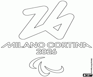 2026 Paralympics Milano-Cortina coloring page