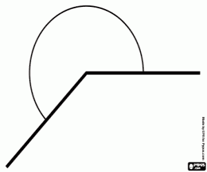 A 225 degrees oblique angle coloring page