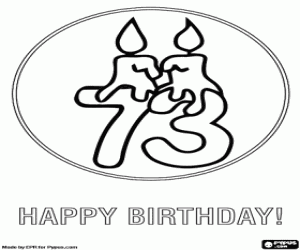 For 73 years, congratulations coloring page