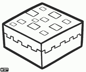 A cake from Minecraft coloring page
