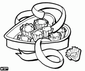 A candy box coloring page