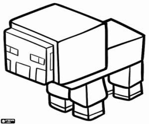A Minecraft sheep coloring page