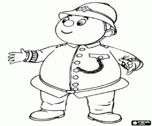 A police officer, Mr. Plod coloring page