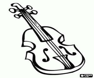 A violin coloring page