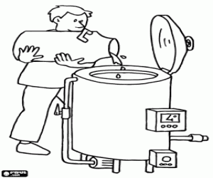 A worker in the milk production coloring page